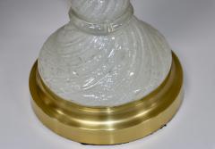  Murano Glass 1950s Mid Century Modern Murano Glass And Brass Table Lamps - 3366961