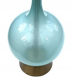  Murano Glass A Translucent Murano 1960s Pale blue Bottle form Lamp - 3515566