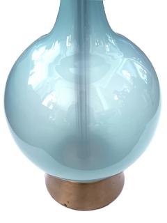  Murano Glass A Translucent Murano 1960s Pale blue Bottle form Lamp - 3515568