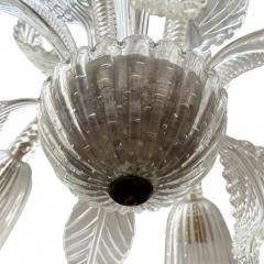  Murano Glass Italian 1940s Murano Clear Glass Chandelier - 3126856