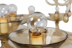 Murano Glass Italian Murano Art Moderne Amber Blown Glass 12 Arm Chandelier - 3171332