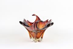  Murano Glass Mid Century Murano Glass Bowl Red Orange Tones Italy circa 1960 70 - 3342487