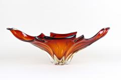  Murano Glass Mid Century Murano Glass Bowl Red Orange Tones Italy circa 1960 70 - 3342490