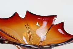  Murano Glass Mid Century Murano Glass Bowl Red Orange Tones Italy circa 1960 70 - 3342492