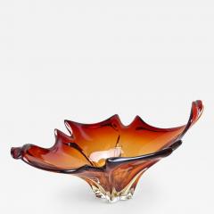 Murano Glass Mid Century Murano Glass Bowl Red Orange Tones Italy circa 1960 70 - 3343218