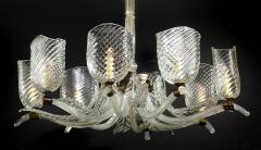  Murano Glass Murano 8 Arm Oval Chandelier - 2887945