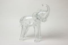  Murano Glass Murano Blown Glass Elephant Clear Art Glass Sculpture 1970 Italy - 2704305