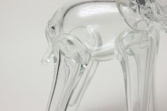  Murano Glass Murano Blown Glass Elephant Clear Art Glass Sculpture 1970 Italy - 2704307