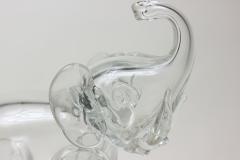  Murano Glass Murano Blown Glass Elephant Clear Art Glass Sculpture 1970 Italy - 2704308