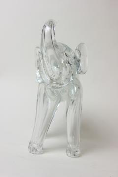  Murano Glass Murano Blown Glass Elephant Clear Art Glass Sculpture 1970 Italy - 2704309