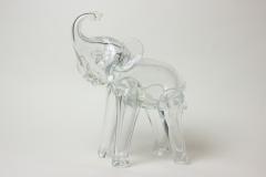  Murano Glass Murano Blown Glass Elephant Clear Art Glass Sculpture 1970 Italy - 2704312