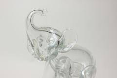  Murano Glass Murano Blown Glass Elephant Clear Art Glass Sculpture 1970 Italy - 2704314