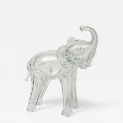  Murano Glass Murano Blown Glass Elephant Clear Art Glass Sculpture 1970 Italy - 2710031