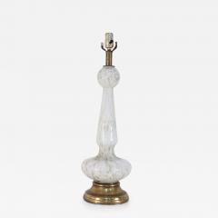  Murano Glass Murano Italian Mid Century White And Gold Glass Table Lamp - 3179178