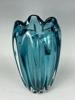  Murano Glass Murano Mid Century Acqua Glass Vase - 3480227