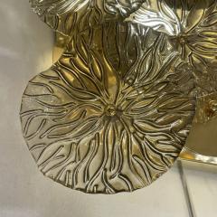  Murano Glass Pair of Golden Disc Appliques - 3981234