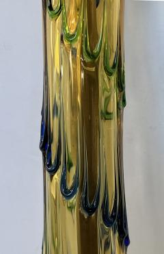  Murano Glass Pair of Murano 1960s Thumb print Drip Pattern Art Glass Lamps - 3230564