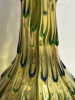  Murano Glass Pair of Murano 1960s Thumb print Drip Pattern Art Glass Lamps - 3230565