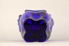  Murano Glass Sommerso 20th Century Dark Blue Murano Glass Vase Sommerso Murano Italy ca 1960 70 - 4361380