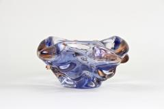  Murano Glass Sommerso 20th Century Murano Glass Bowl Ashtray Blue Amber Italy circa 1960 - 4560539