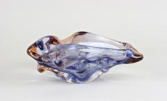  Murano Glass Sommerso 20th Century Murano Glass Bowl Ashtray Blue Amber Italy circa 1960 - 4560541