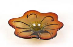 Murano Glass Sommerso 20th Century Murano Glass Centerpiece Bowl Red Amber Colored IT ca 1970 - 4210445