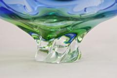 Murano Glass Sommerso 20th Century Murano Sommerso Glass Bowl Blue Green Tones Italy ca 1960 - 4745361