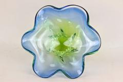  Murano Glass Sommerso 20th Century Murano Sommerso Glass Bowl Blue Green Tones Italy ca 1960 - 4745365