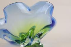  Murano Glass Sommerso 20th Century Murano Sommerso Glass Bowl Blue Green Tones Italy ca 1960 - 4745369