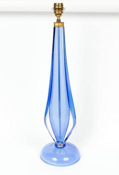  Murano Glass Sommerso Elegant Italian Murano Blue Sommerso Glass Lamp - 342953