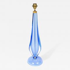  Murano Glass Sommerso Elegant Italian Murano Blue Sommerso Glass Lamp - 343157