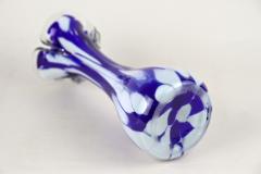  Murano Glass Sommerso Mid Century Dark Blue White Murano Glass Vase Italy ca 1970 - 4193830