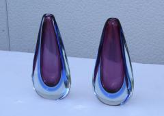  Murano Glass Sommerso Mid Century Modern Sommerso Murano Vases By Oball - 1150328