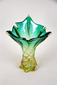  Murano Glass Sommerso Mid Century Murano Sommerso Glass Vase Italy circa 1960 - 4217841