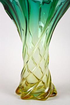  Murano Glass Sommerso Mid Century Murano Sommerso Glass Vase Italy circa 1960 - 4217846