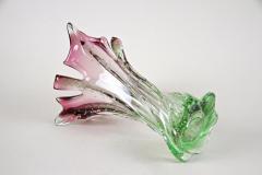  Murano Glass Sommerso Mid Century Sommerso Murano Glass Vase Pink Green Italy circa 1960 70 - 3468153