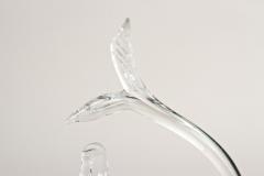  Murano Glass Sommerso Murano Glass Fish Sculpture Olive Green Clear Glass Italy circa 1970 - 3653537