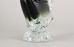  Murano Glass Sommerso Murano Glass Fish Sculpture Olive Green Clear Glass Italy circa 1970 - 3653540