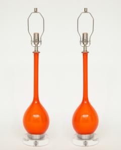  Murano Glass Sommerso Orange Murano Glass Lamps - 777051