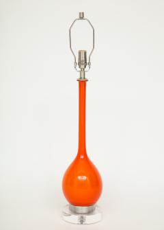  Murano Glass Sommerso Orange Murano Glass Lamps - 777055