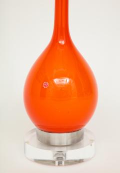  Murano Glass Sommerso Orange Murano Glass Lamps - 777059