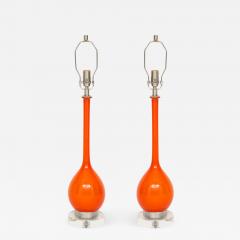  Murano Glass Sommerso Orange Murano Glass Lamps - 778181