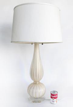 Murano Glass Sommerso Vintage Murano Sommeroso Gold Infused Venetian Glass Lamp Lucite Base Signed - 4687221
