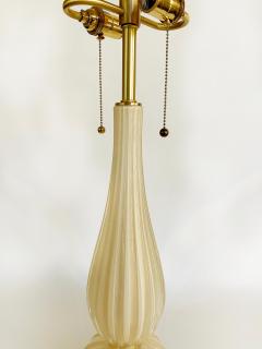  Murano Glass Sommerso Vintage Murano Sommeroso Gold Infused Venetian Glass Lamp Lucite Base Signed - 4687226