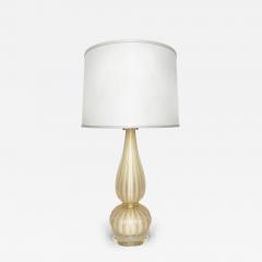  Murano Glass Sommerso Vintage Murano Sommeroso Gold Infused Venetian Glass Lamp Lucite Base Signed - 4688562