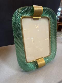  Murano Green Murano Glass and Brass Picture Frame - 4324129