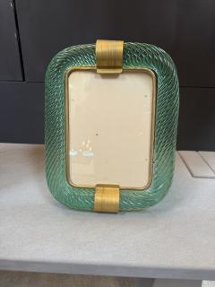  Murano Green Murano Glass and Brass Picture Frame - 4324130