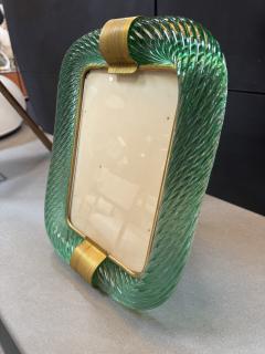  Murano Green Murano Glass and Brass Picture Frame - 4324131