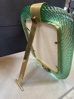  Murano Green Murano Glass and Brass Picture Frame - 4324133