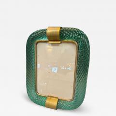  Murano Green Murano Glass and Brass Picture Frame - 4326668